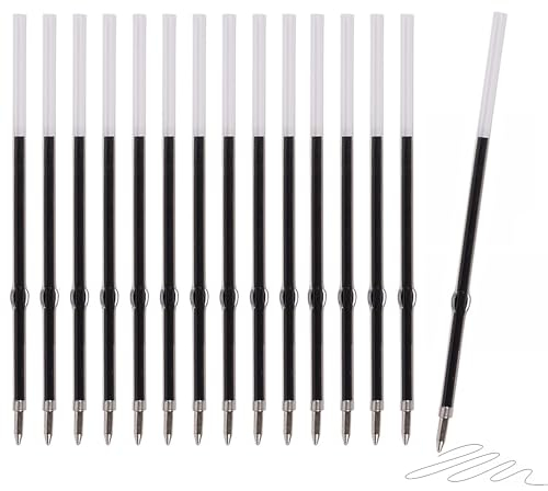 100 Stück Kugelschreiberminen Schwarz, 0,7mm Kugelschreiber Ersatzminen, Einziehbare Stift Nachfüllungen, Kugelschreiberminen 107mm Länge, Kunststoff Kugelschreiber Minen