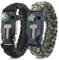 WJRQD 2er-Set Survival Armband, 5 in 1 Outdoor Survival Kit für Herren Damen, Überlebensarmband, Pfeife, Feuerstein, Kompass, zum Outdoor-Aktivitäten