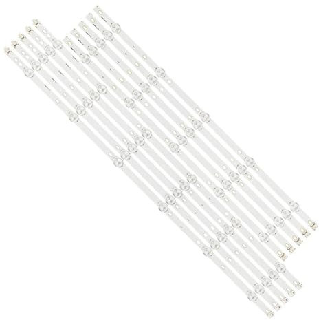 Bande TV LED Compatible for Philips LB58003 LB-GM3030-GJPHP585X11AA12-R L 58PUS6203/12 58PUS6504/12 NS-58DF620NA20 REV A TPT580B5, 10 pièces (Color : 10pcs)