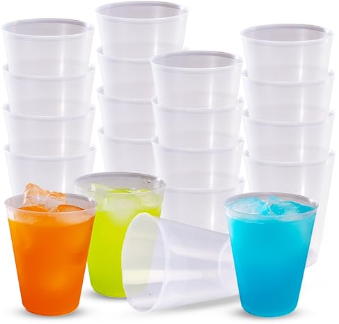 TUKA - 1000 Vasos Reutilizables Tipo Sidra de 500 ML - Plástico Duro Resistente - Ecológicos - Libre de BPA - Para Fiestas, Eventos, Copas, Gin Tonic - Vasos Grandes (1000, 500 ml)