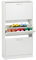 Relaxdays Schuhschrank, HxBxT: 116 x 60 x 24 cm, für 18 Paar, 3 Klappen, schmaler Schuhkipper, Flur Schuhkommode, weiß
