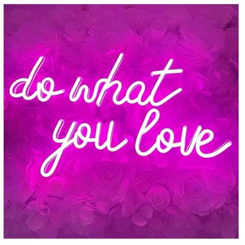 Neon Sign Do What You Love Hanging Art Drunk in Love Neon Signs for Birthday Bachelorette Party Homeroom Shop Bar Wall Decor (Pink)