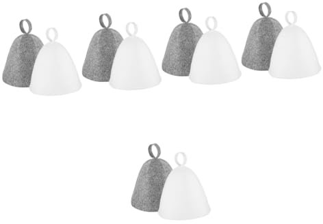 Yardwe 5 Sätze Saunahut Aus Filz Duschhauben Für Damen Wiederverwendbar Wassermatte Strohhut Tragbare Sauna Saunaofen Außensauna Sonnenhut Für Damen Hüte Für Frauen Gefühlt 2 Stück * 5