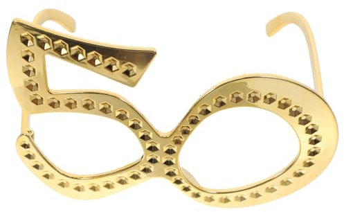 GAROZATION 6 Stück 50 Geburtstag Brille Strass Geburtstagsparty Requisiten 50 Geburtstag Feier Brille Lustige Geburtstagsbrille Geburtstagssonnenbrille Geburtstag Foto Requisiten