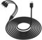 Cable divisor USB C, conector USB tipo C macho a 3 conectores tipo C, Cable de Carga y Datos para Dispositivos USB C, Compatible con Smartphones, Tablets y Portátiles, 1 Metro - Negro