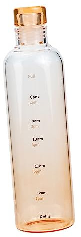 SUPVOX Bouteille Deau en Verre De 500 ML avec Graduation pour Le Sport Le Cyclisme La Course À Pied Et Le Fitness