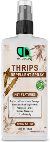 Thrips Repellent Spray – 100% Natural & Biodegradable – Safe for Plants & Eco-Friendly – Long-Lasting Protection from Thrips Damage (100ml Spray)