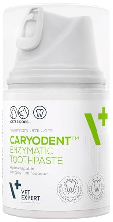 Vet Expert Caryodent Enzymatic Toothpaste for Dogs & Cats – 50ml Gel – Daily Dental Care, Plaque Control & Gum Support – Hydroxyapatite & Natural Enzymes – Veterinary Oral Hygiene