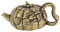 Sharplace Figurine de théière en laiton, mini théière en laiton faite à la main de chinois, pour table, bureau, salon, ameublement