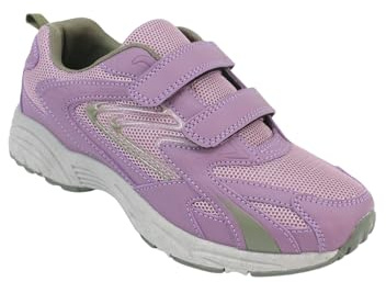 Chums Ladies Wide EE Fit Touch Fasten Cushioned Trainers Lavender