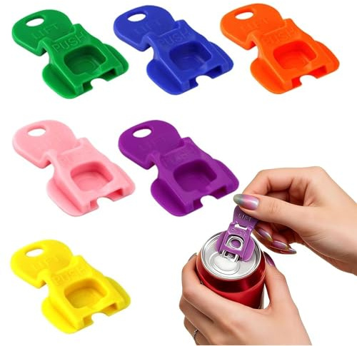 6 Pcs Beverage Barricade, Pop Can Opener, for Coke Beer Plastic Leakproof Pop Can Opener Beverage Barricade