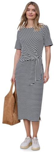 Street One Midi-Kleid mit Knotendetail Shadowed Navy 46