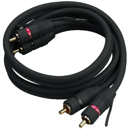 Cavo Audio 2 Rca x 2 Rca (M) Conduttore Extra I Booster Massa 1,5 Mt NERO Monacor