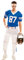 Partychimp 83-02639 - Rugby Spieler, Herrenkostüm, S, blau