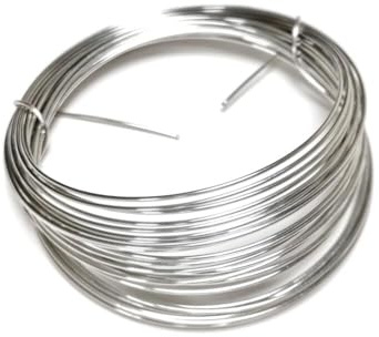 Stainless Steel Craft Wire Silver Unplated 15M Coil 0.5mm Thick
