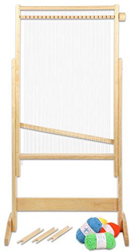 Betzold - Holz-Webrahmen groß 80 x 48,5 cm - Schulwebrahmen Weben Lernen Kinder