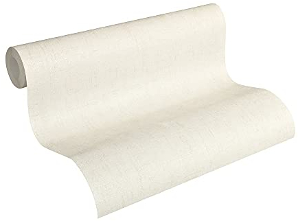 A.S. Création Vliestapete Greenery Tapete Uni Vintage Optik 10,05 m x 0,53 m beige metallic Made in Germany 322622 32262-2