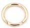 2 x Karabinerring mit Federöffnung, O-Ring, rund, Schnappverschluss, Schlüsselanhänger, gold, 16 mm