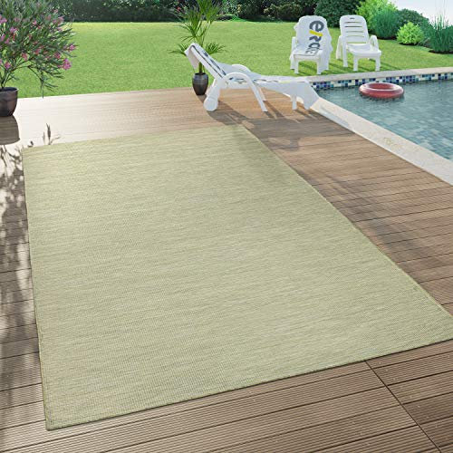 Paco Home In- & Outdoor Teppich Balkon Terrasse Küchenteppich Gartenteppich Modern, Grösse:120x160 cm, Farbe:Grün 6