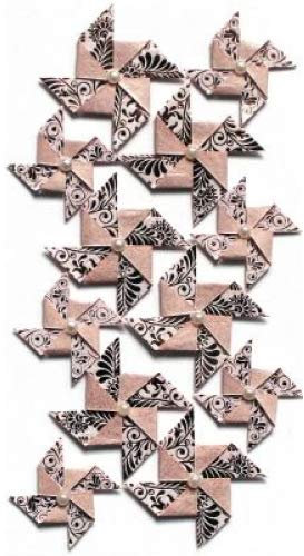Artoz Artwork 3D Motiv-Sticker 185560-74Windrad rosa Gold (Origami)