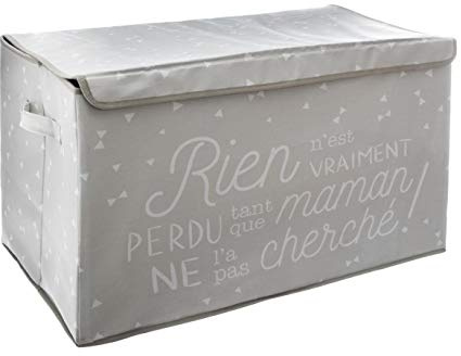 Atmosphera Aufbewahrungsbox, faltbar, mit Griffen, 62 x 36 x 38 cm, Grau