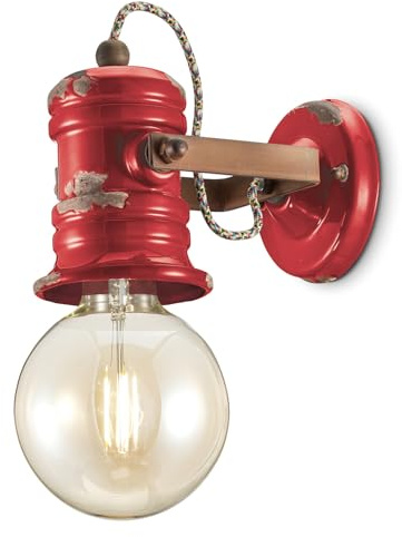 Wandleuchte C1843 Urban Collection 1 Licht Vintage Rot Ferroluce
