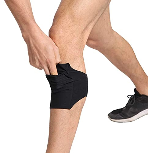 Ailzos Cell Phone Leg Band Equestrian Riders On The Leg Cell Phone Holder for Calf, Running Workouts Arm Band Strap Pouch for Jogger for iPhone 6 6S 7 8 X Plus, Samsung Galaxy S9/8/7/6, Black, Large