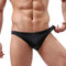 KPPONG Slip De Bain Homme Sexy Couleur Solide Slim Confortable Triangle Maillot De Bain Respirante été Soldes Vêtements De Plage Swimwear (M, Noir)