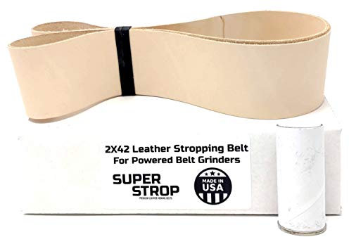 2 x 42 Super Streichriemen Leder Honing Polierband für 2 x 42 Bandschleifer, 2 x 42 Gürtel aus Leder
