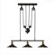 Eisen Pendelleuchte Retro Industrie Hängeleuchte Metall Pulley Pendellampe E27 Höhenverstellbarer Hängelampe Loft Schlafzimmer Deckenleuchte Café Wohnzimmer Esszimmer Bar Kronleuchter