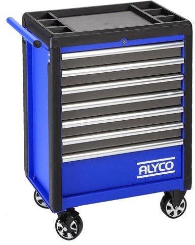 ALYCO 129725 - Carro 7 cajones reforzado 700x480x980 mm 53 Kg con bandeja superior en plástico