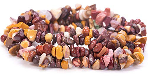 Echte Mookait-Perlen, 5–8 mm, unregelmäßig geformt, Trommelsteine, Kristall, lose Perle für Schmuckherstellung, 1 Strang, 81,3 cm