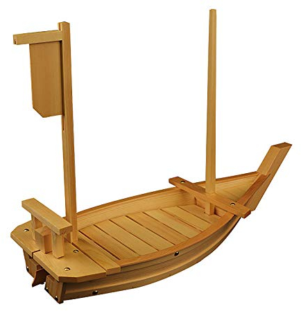 Japonés Barco De Sushi Bandeja De Madera Para Servir Sashimi Placa Desmontable Para Restaurante O Uso Doméstico Bambú Natural Barco De Exhibición - Vajilla De Restaurante (5 Tamaños),50cm