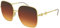 GUCCI Womens GG0879S Sunglasses, Gold-Gold-Brown, 61