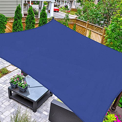 ASTEROUTDOOR Sonnensegel, rechteckig, 2,4 x 3,6 m, UV-Schutz, für Terrasse, Hinterhof, Rasen, Garten, Outdoor-Aktivitäten, Blau