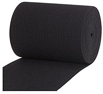 Gummiband Schwarzes, Elastisches Band für Nähen und DIY Basteln (3M X 80MM)