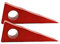 Motis Keile und Türstopper, robust, einfach zu verwendendes Feuerwehrwerkzeug, Aluminiumkeil zum Öffnen von Türen, Fenstern und mehr, Rot