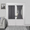 DWCN French Door Curtains – Rod Pocket Thermal Blackout Curtain for Doors with Glass Window, Kitchen and Patio Doors for Privacy, 54 X 40 Inches Long, 1 Curtain Panel with Tieback, Grey