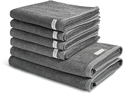 Ross - Selection - Organic Cotton - 4 X Handtuch 2 X Duschtuch - im Set (6er Set Schiefer)
