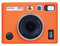 MUZIRI KINOKOO Mini EVO Case Silicone Protective Case - Light Weight Soft Rubber Easy Carrying Case - Compatible for Fuji Instax Mini EVO Instant Camera - Orange