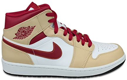 Nike Herren Air Jordan 1 Retro High OG DSM Sportschuhe, Weiß, Schwarz, Rot, Fitnessstudio, 42.5 EU