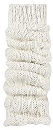 HomeOfSocks Alpaka Beinstulpen Damen One Size Creme weich wärmend Grobstrick