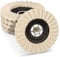 Shineboc 5 Stück 125mm x 22.2 mm Filz Polierfächerscheibe Glanz Polierscheibe Filz Glanz Polier Scheibe für Winkelschleifer, zum Schleifen und Polieren von Lack, Holz, Plastik