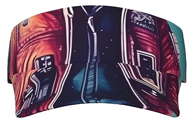 Cool Man in Outer Space Galaxy Adult Sunscreen Visor Cap - Stylish and Adjustable Sun Protection Hat for Men and Women, Cool Man In Outer Space Galaxy, One Size, Cooler Mann im Weltraum Galaxie,