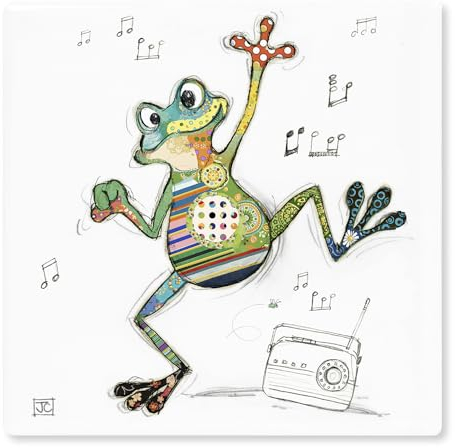 The Leonardo Collection Freddie Frog Kork-Untersetzer, Britisches Design, 4er Pack, Rund, Umweltfreundlich, Robust, Praktisch