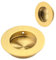 HOMOTEK 2 Pack Round Sliding Closet Door Handles Diameter 2-1/2 in(65mm) Brushed Gold Flush Pocket Pulls Recessed Bypass Door Handles, Stainless Steel Barn Door Finger Pull Set