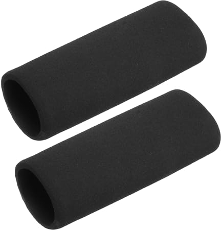 QUARKZMAN Rohrisolierschlauch Schaumstoffrohr für Griffunterstützung 35mm ID 45mm OD 116mm Länge Wärmeschutz Schwarz 2 Stück