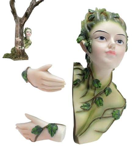 Baumgesichter Dekor Outdoor Garten Rebe Banshee Harz Feenbaum Statuen und Figuren Baum Hof Kunst Fee Elfe Garten Kunst Dekoration Figur für drinnen und draußen