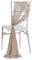 Wisafory 2 Stück Stuhl Husse Hochzeit Stuhlhussen Set Chiffon Stoff Stuhlbezug Stuhlschärpen Dekostoff Stuhl Band Stuhlhusse Dekoration für Hochzeit Zeremonie Event Party Champagner 2#