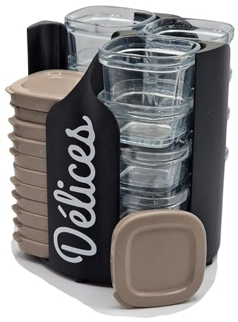 Artisan 3d Rangement 12 pots et couvercles pour Yaourtière Seb Multidelices - Accessoire Incontournable pour les Amateurs de Yaourt